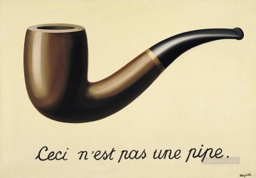 the treachery of images this is not a pipe 1948 2 Surrealist Oil Paintings